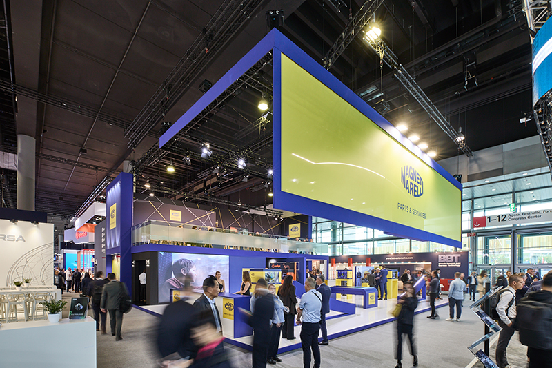 Gif animata con immagini dello stand Magneti Marelli Parts & Services ad Automechanika Francoforte 2024